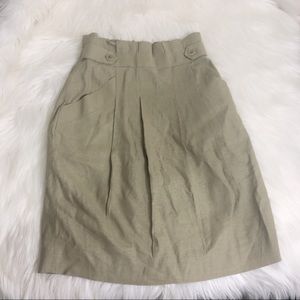 BCBGMAXAZRIA flax color skirt